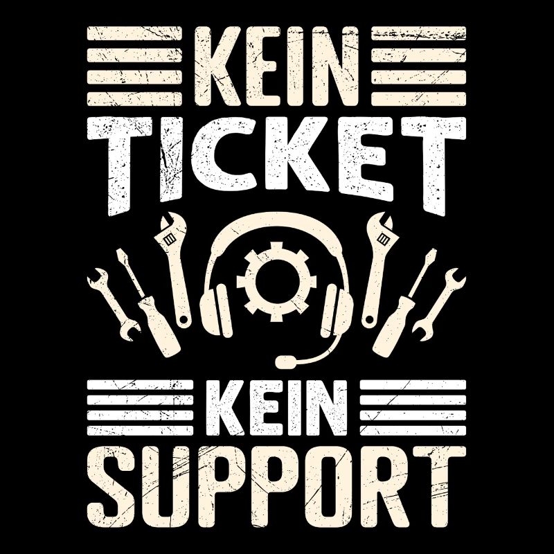 Nerd Computer NO TICKET NO SUPPORT FUNNY