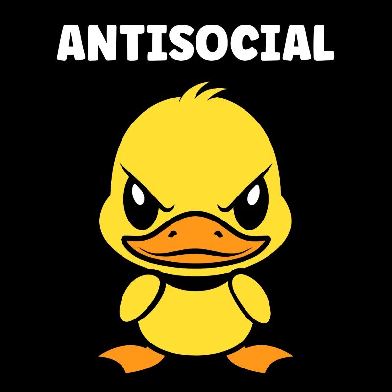 Grumpy Antisocial Duck