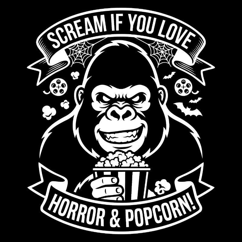 Scream Gorilla Popcorn Design