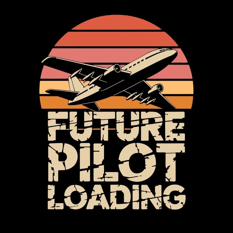  Future Pilot Loading Flugzeug Retro