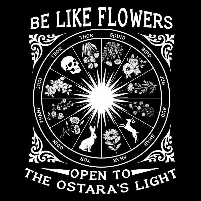 Sois comme les fleurs Joyeuses Pâques Ostara