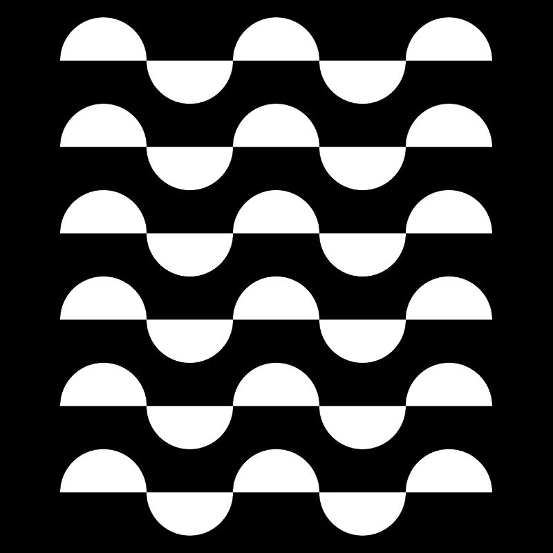 Monochrome Wave Arc Repeat