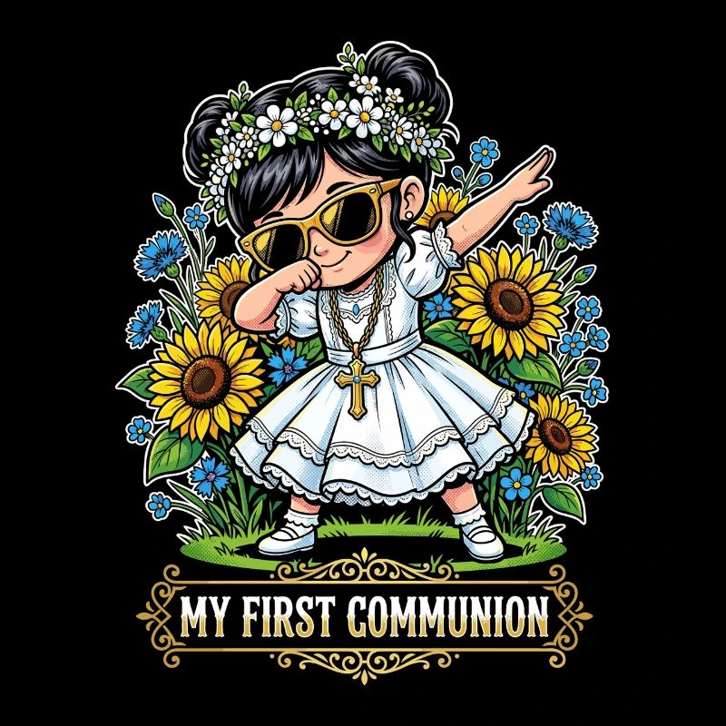 La danseuse de la fleur de la Première Communion