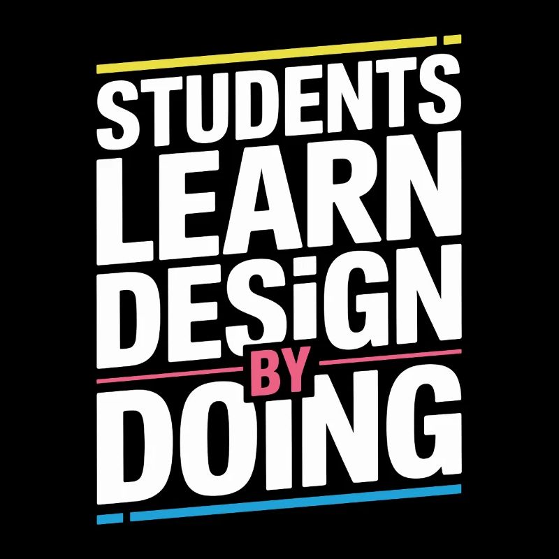 Designer Educator Students Learn Graphic Design