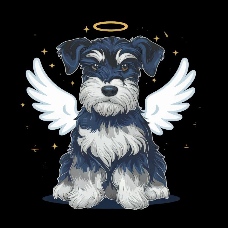 Zwergschnauzer als Engel