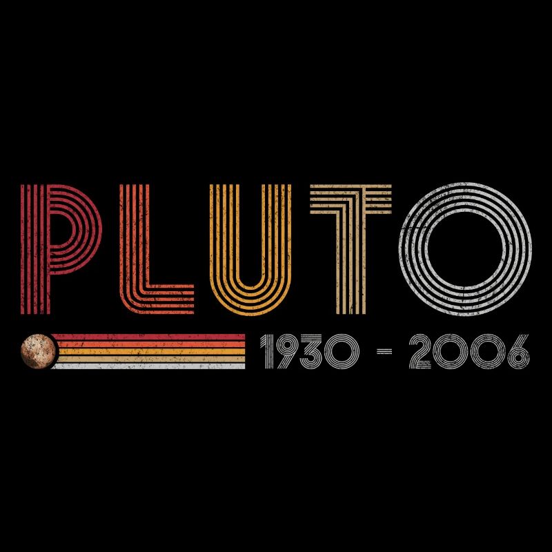 Pluto Vergessen Sie niemals Retro-Wissenschaft und Astronomie