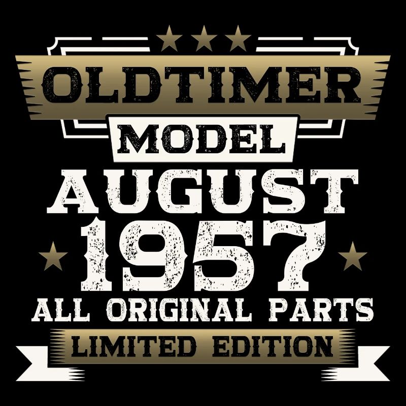 66th Birthday Man Oldtimer Août 1957