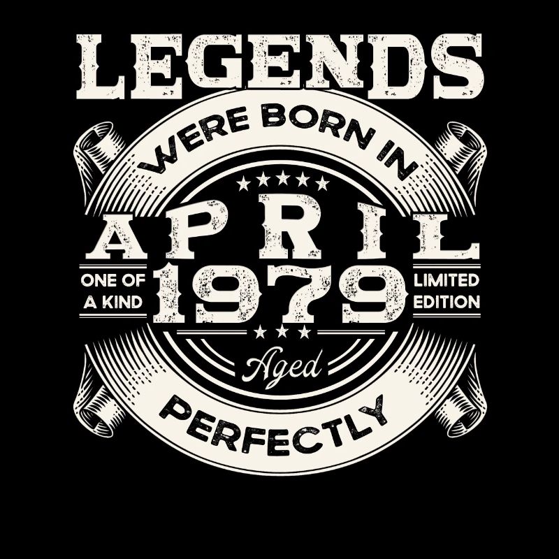 44th birthday man April Born 1979 Oldtimer