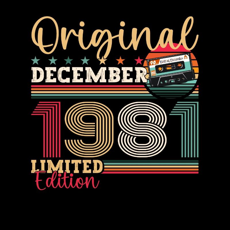 42e anniversaire Cassette décembre Vintage 1981