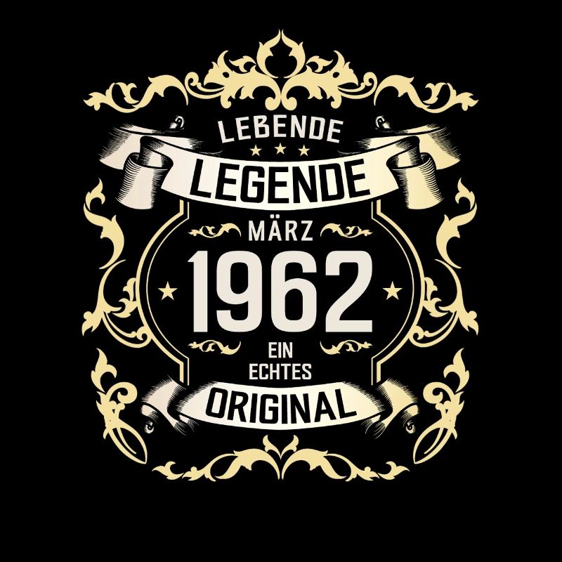 63. Geburtstag Geschenk Mann Original März 1962