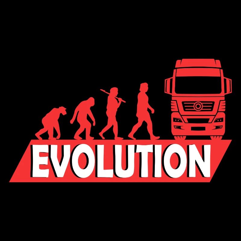 Truck Driver Truck Driver Evolution Funny Funny