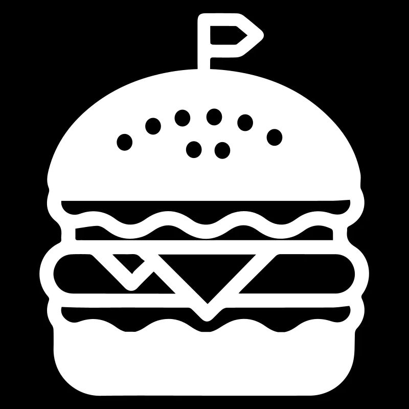 Silhouette de l’icône du hamburger