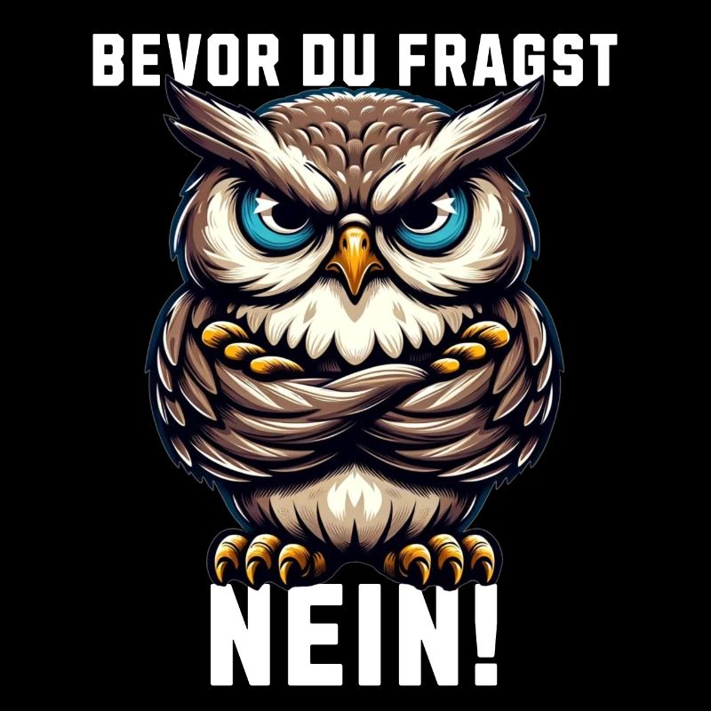 Bevor du fragst Nein mürrische Eule, Grumpy Owl