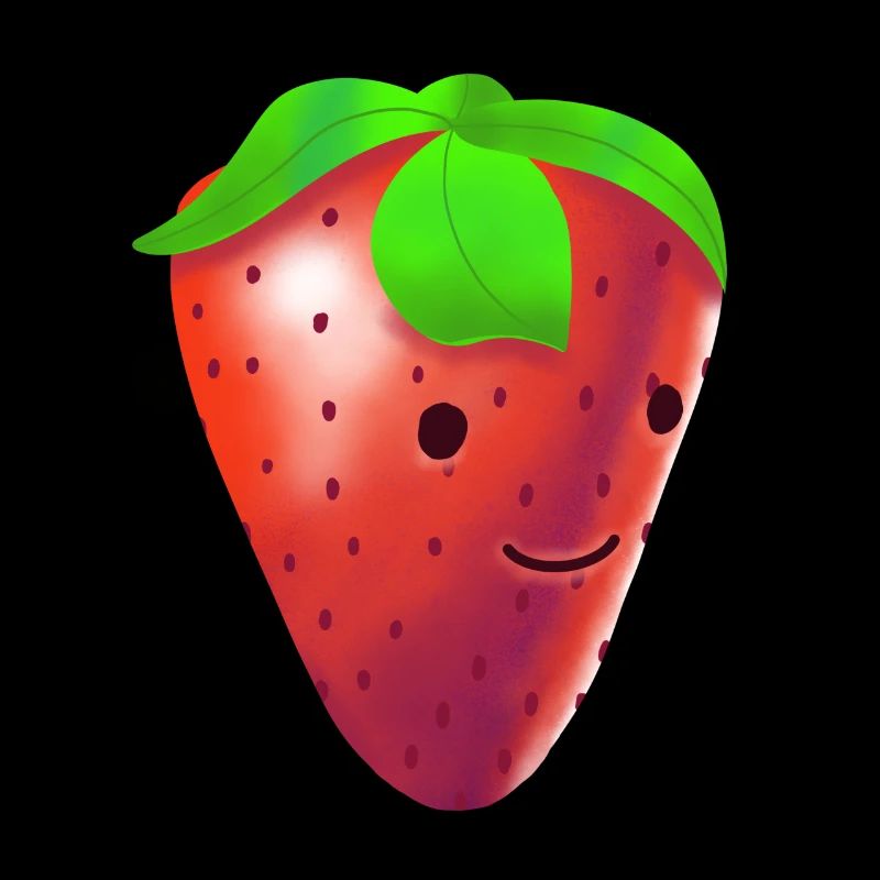 Fraise au visage amical
