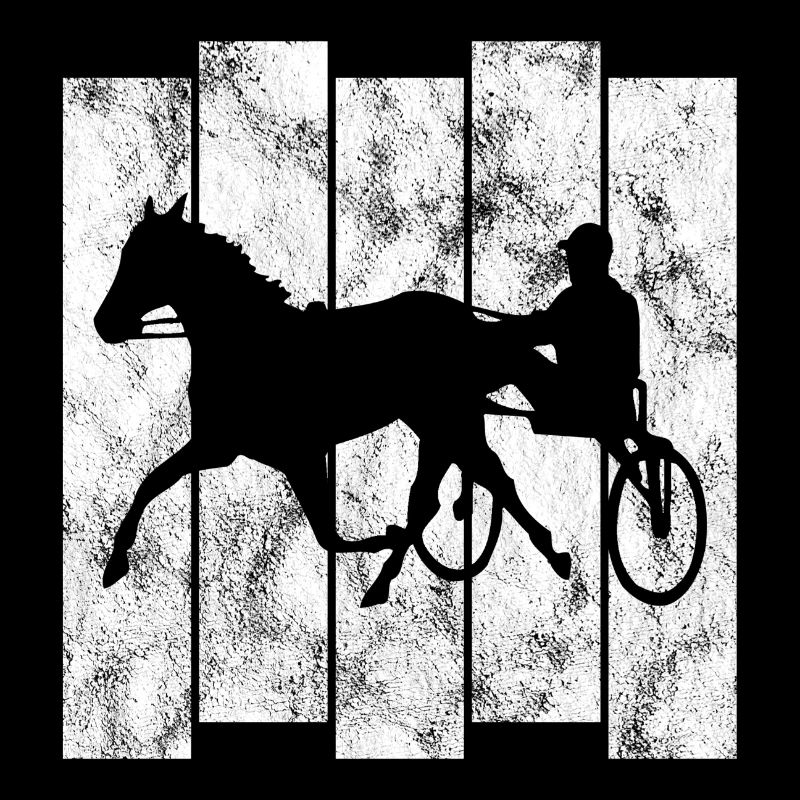 Traber Trabrennen in retro oder vintage Style