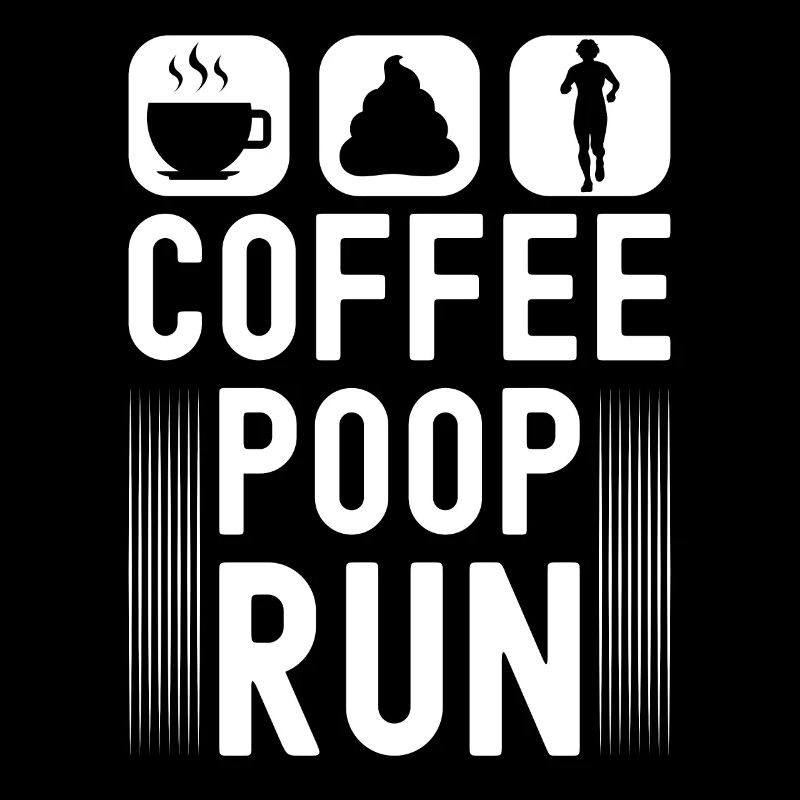 Coffee Poop Run Funny Runner Marathon