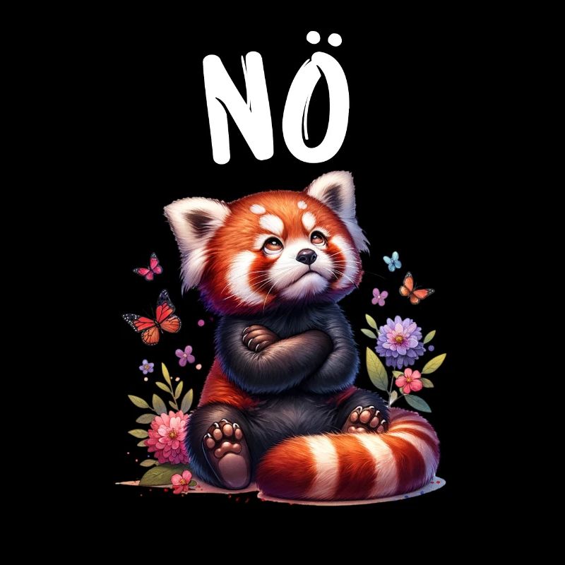 Panda roux Drôle de dicton Nope Renard de Feu