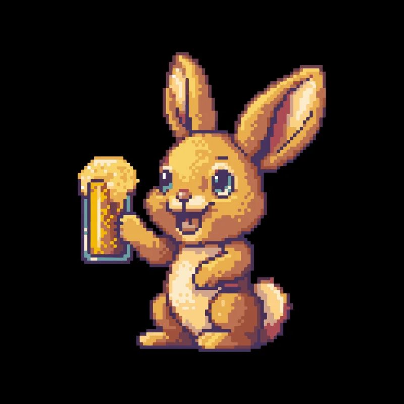 Hase Pixel Bier