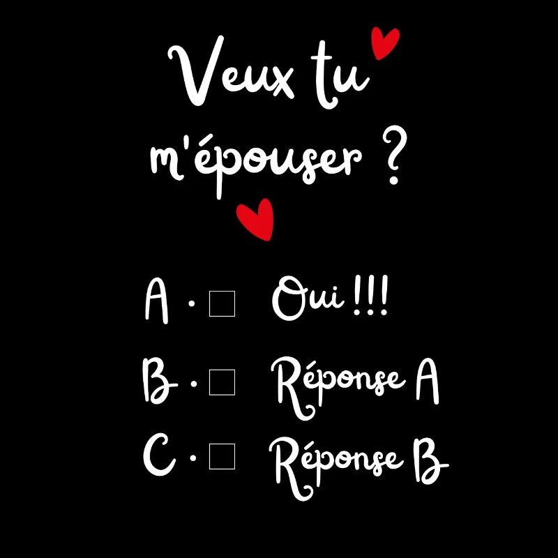 Demande en mariage choix multiple