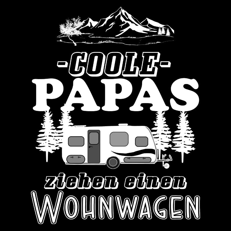 Coole Papas ziehen einen Wohnwagen