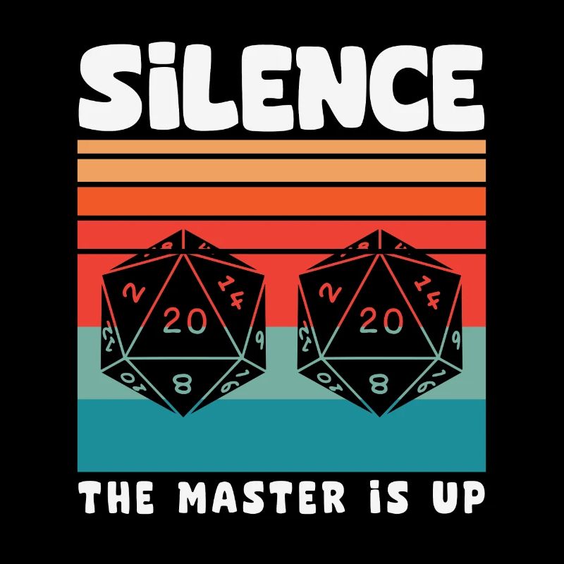 Silence! The Master Is Up D20 Cube