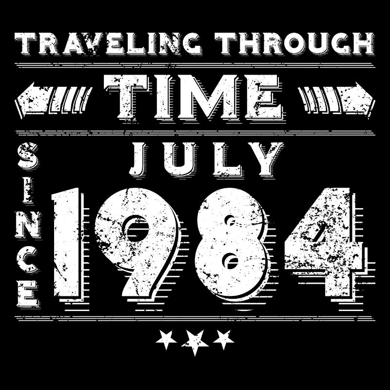 Vintage Zeitreise Geburtstags Design Juli 1984