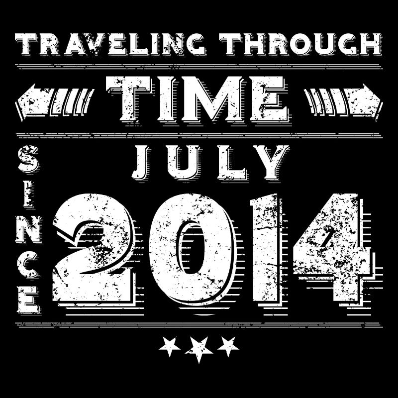 Vintage Zeitreise Geburtstags Design Juli 2014