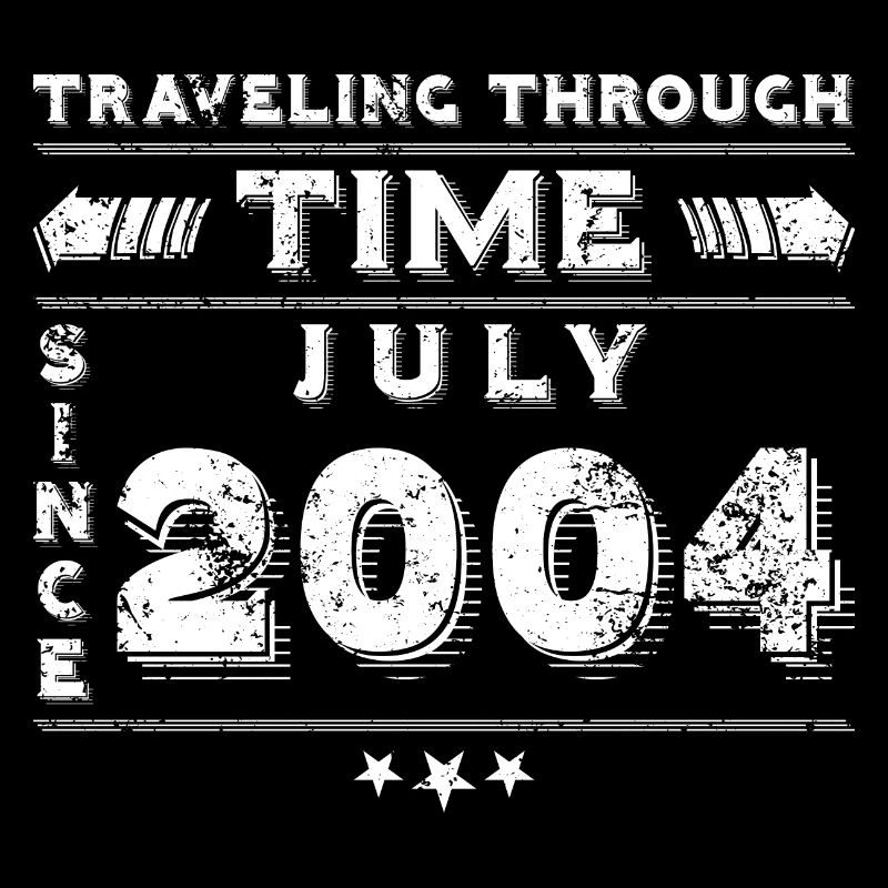 Vintage Zeitreise Geburtstags Design Juli 2004