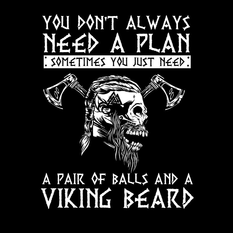 Wikinger Viking Spruch, Wikingerhelm, Valhalla