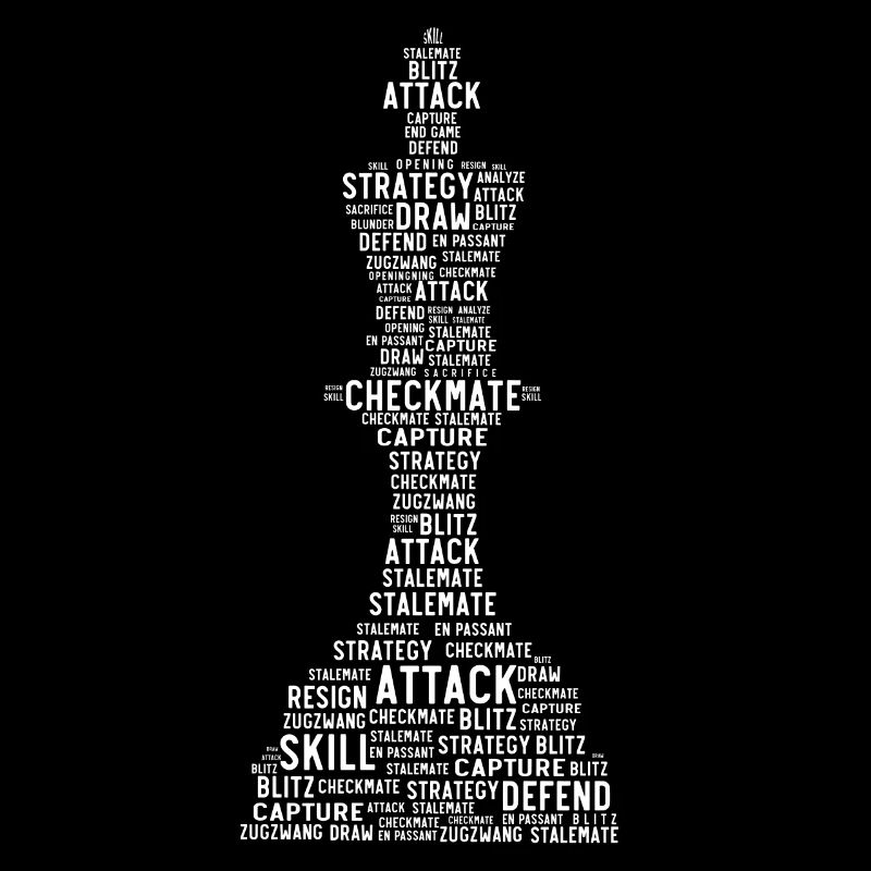 Chess King Word Cloud, chess player