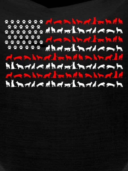 German Shepherd US FLAG