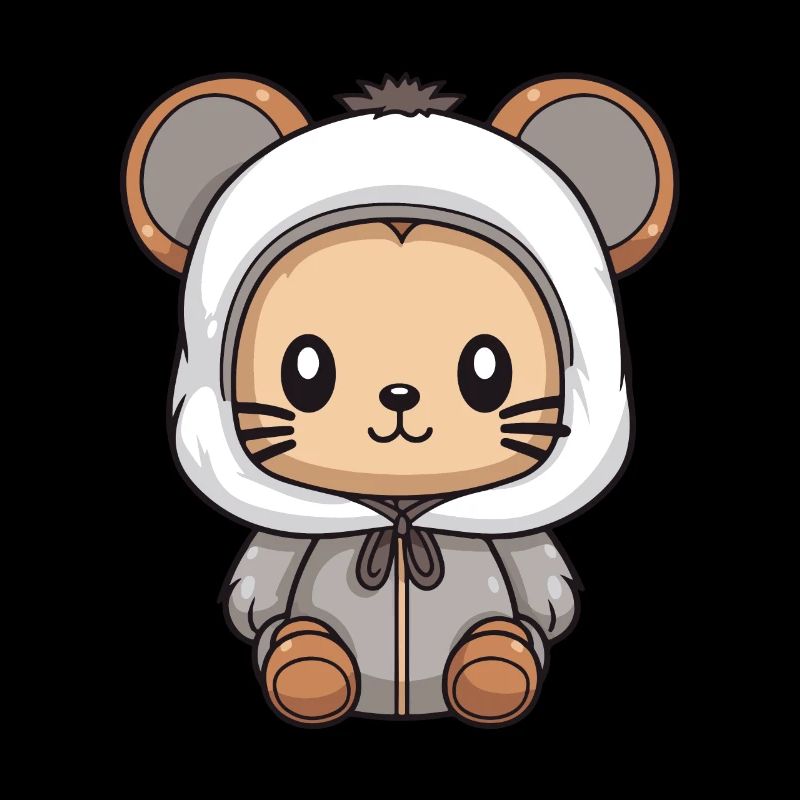 Mouse Winter Animal Cute Comic