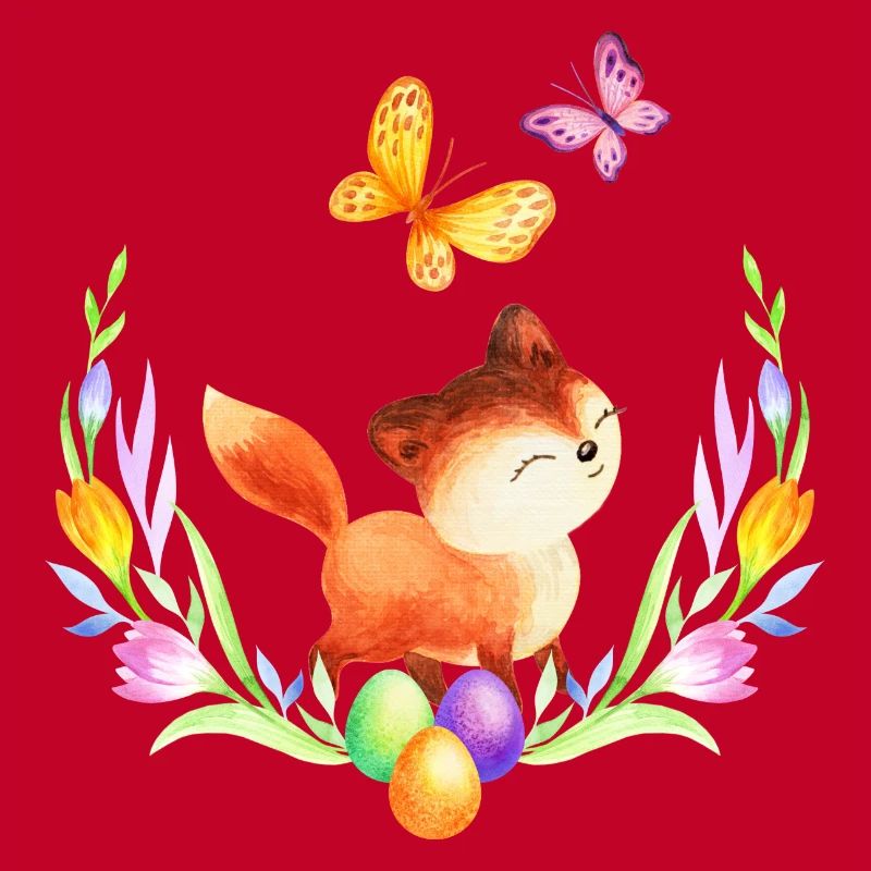 Easter fox spring spring flowers nature spring