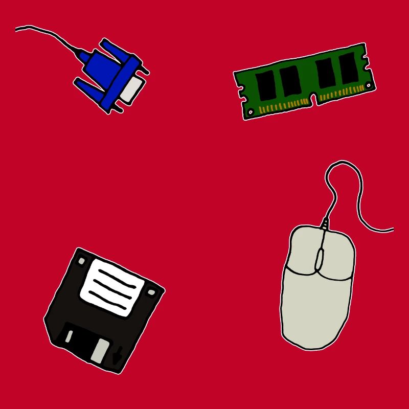Retro Computer Floppy VGA Mouse Memory