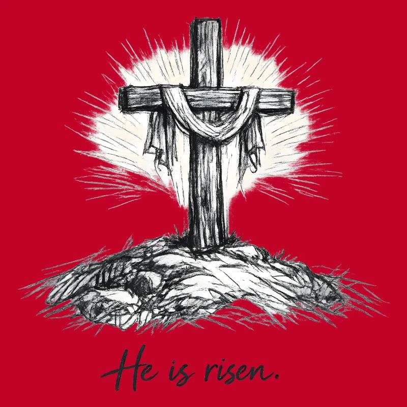 Crucifix He is Risen Easter Jesus
