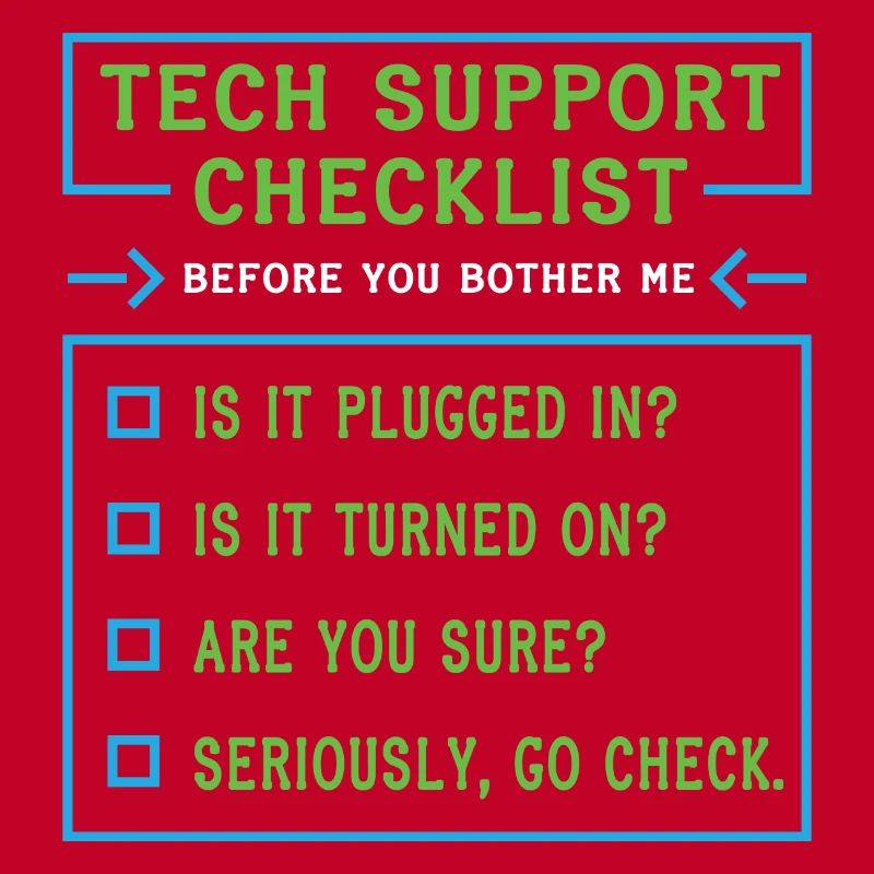 Liste de contrôle du support technique Coding