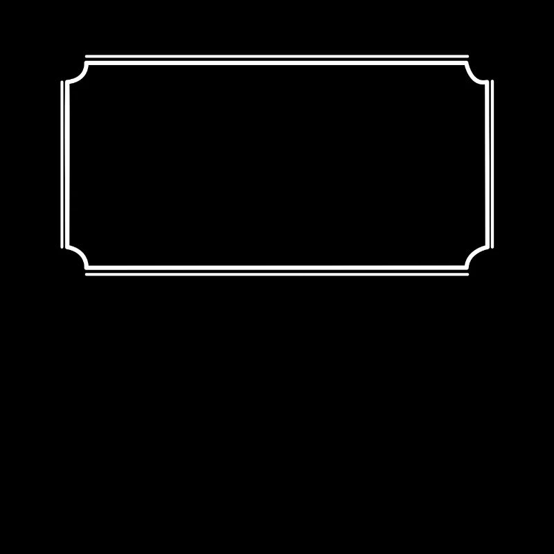 Angular frame in white basic text