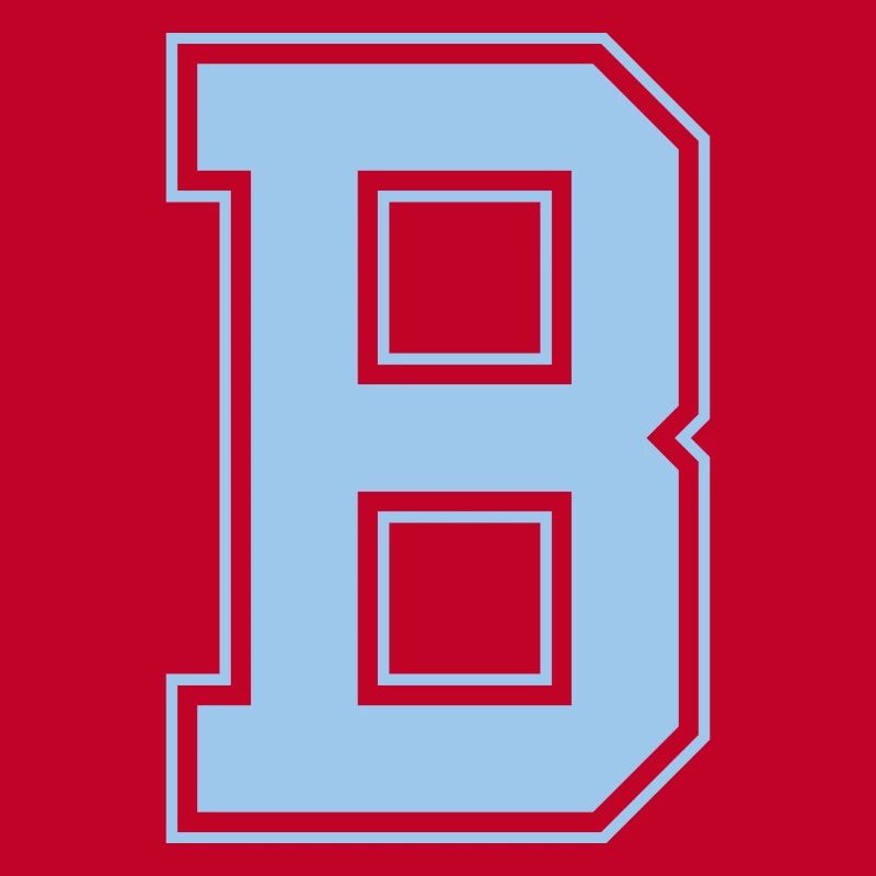 Monogram Light Blue Varsity College Initial B