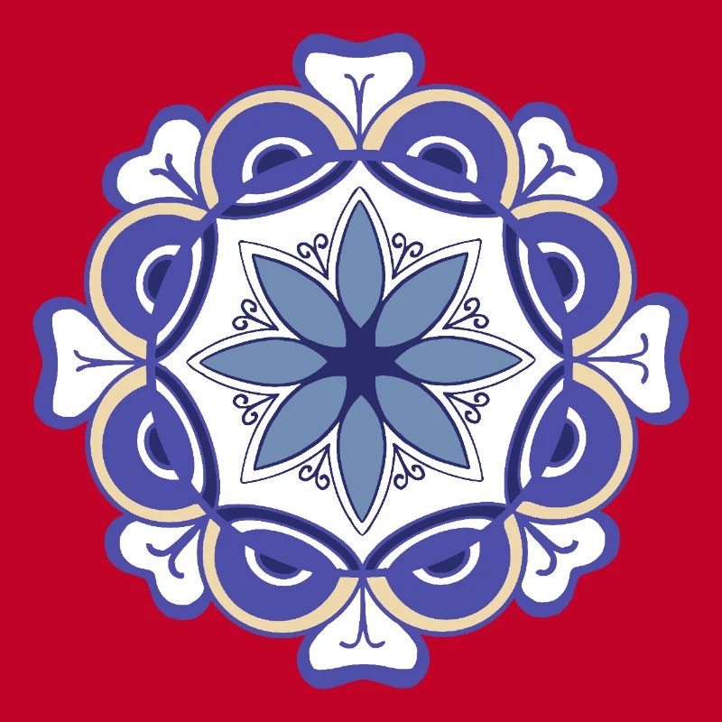 oriental pattern morocco blue tones