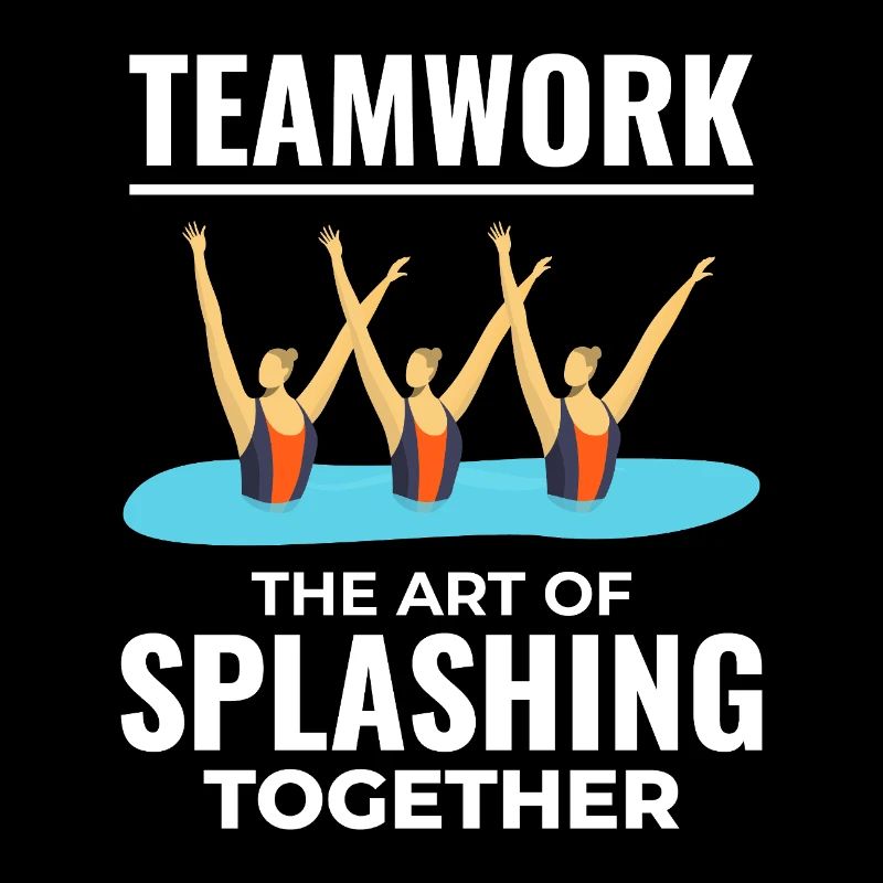 Teamwork Spritzwasser Design Synchronschwimmen