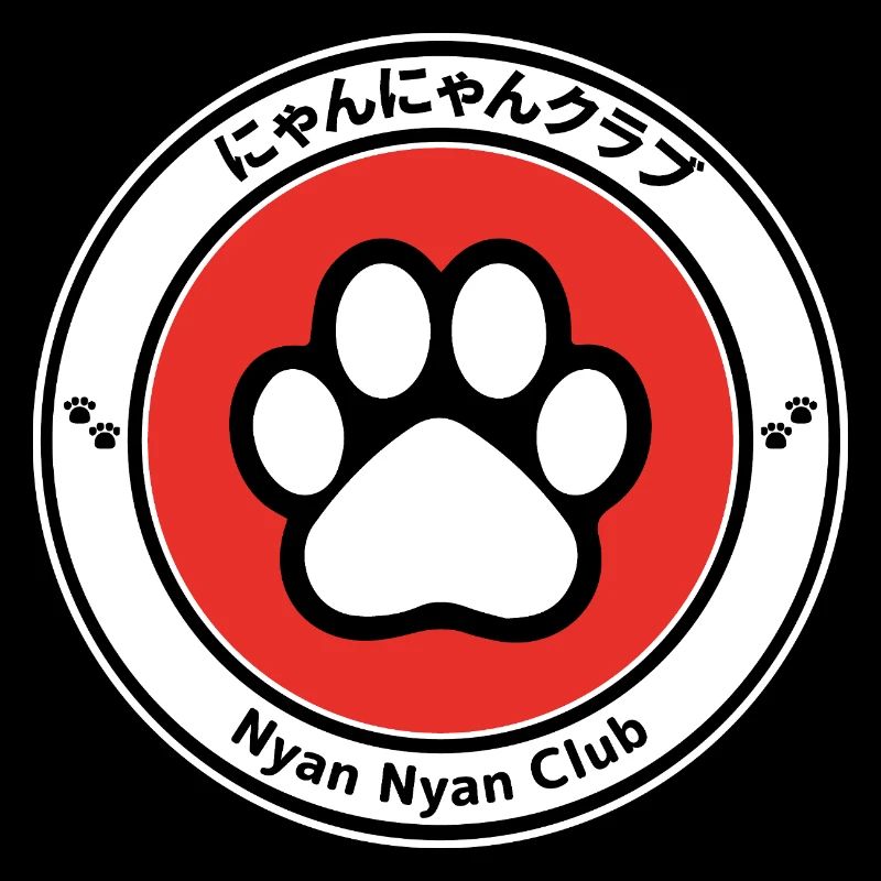 Conception de logo Nyan patte de chat mignon
