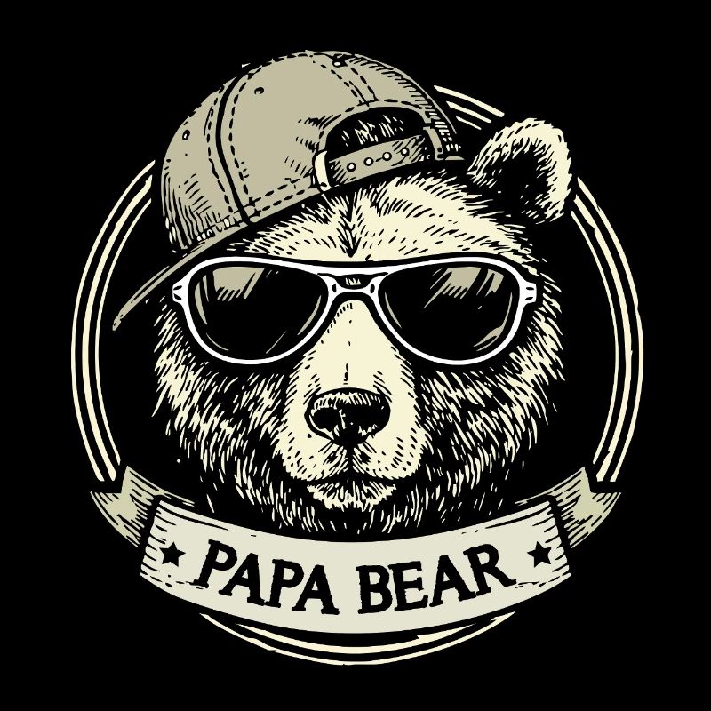 Papa Bear Vintage Retro Cool Dad Geschenk