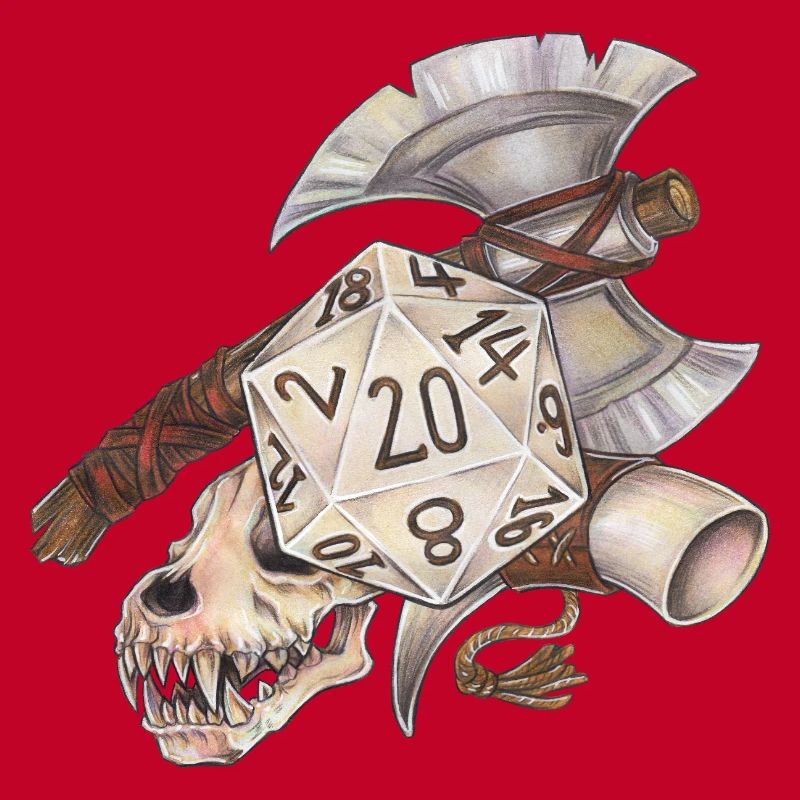 Role Playing Game Tabletop D20 Dice Gift Barbarian