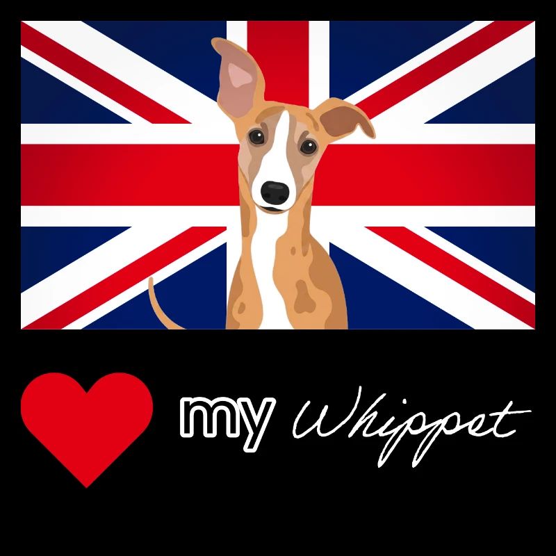 LUVMYWHIPPET (Weißer Text, Lebendig)