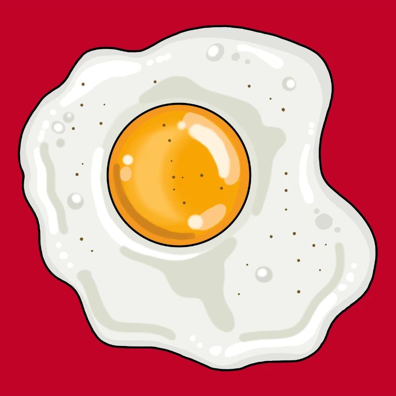Fried egg pan egg yolk egg white