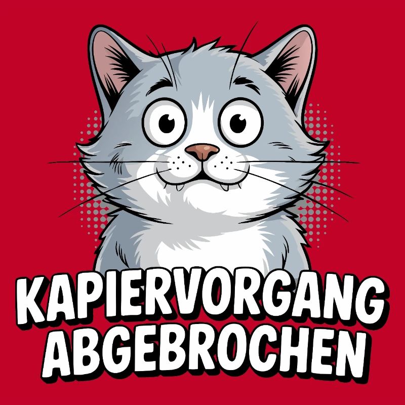 Kapiervorgang abgebrochen – Katze Comic