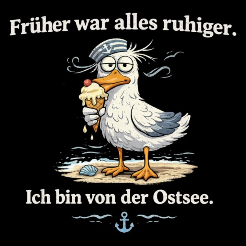 Ostsee Möwe mit Eis früher war alles ruhiger