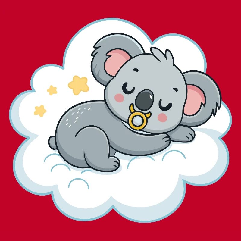 Dreamy Koala on Pacifier Cloud