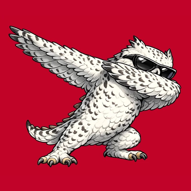Dabbing Schneeeule