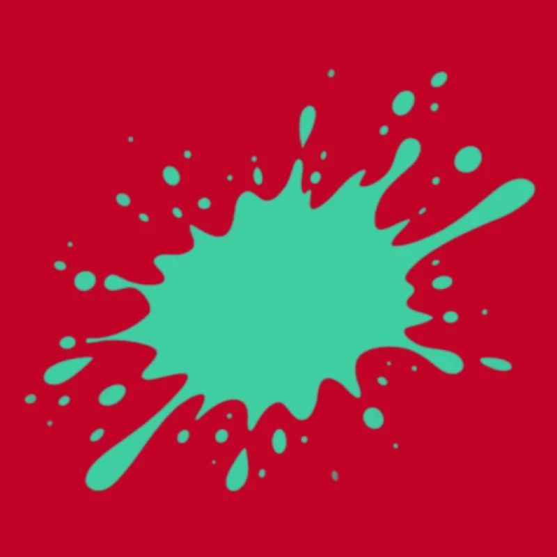 Turquoise paint splash